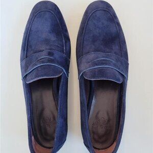 Bougeotte | Suede Slip-On Penny Loafer, Navy